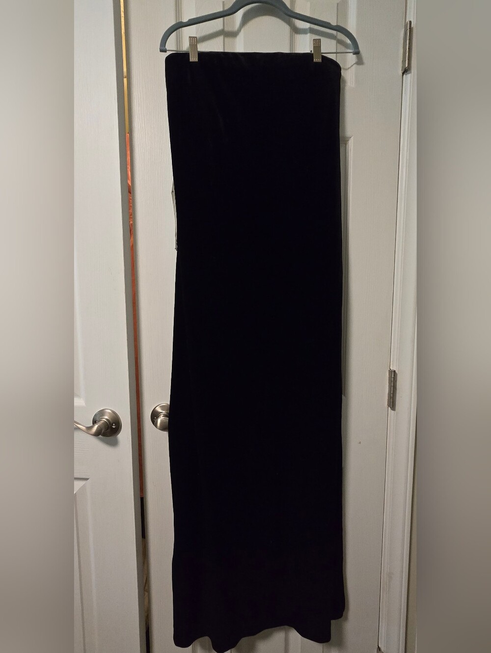 Tuckernuck Strapless Black Velvet Column Dress, Size Small, NWT